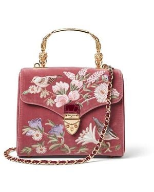 Aspinal of London Midi Mayfair Woven Leather Bag - Pink