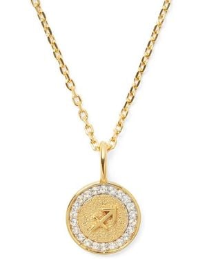 Aspinal of London Leo Zodiac Pendant Necklace - Metallic