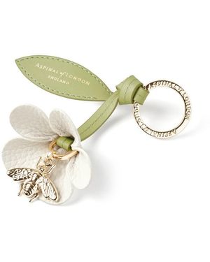 Aspinal of London Wildflower & Bee Keyring - Metallic