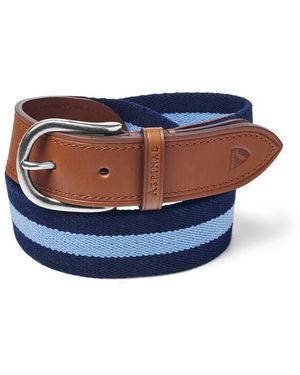 Aspinal of London Webbing Belt - Blue