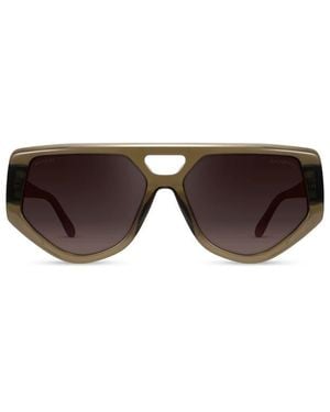 Aspinal of London Cabo Aviator Sunglasses - Brown