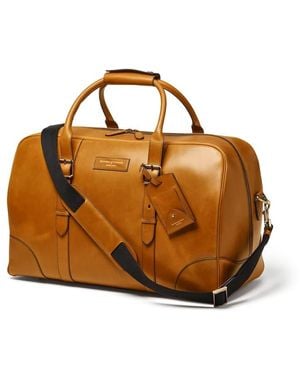 Aspinal of London Harrison Large Weekender Travel Bag - Brown