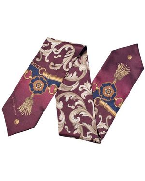 Aspinal of London Signature Ombre Silk Neck Bow - Red