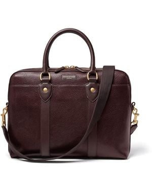 Aspinal of London Heritage Briefcase - Purple