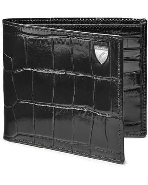 Aspinal of London 8 Card Billfold Wallet - Black