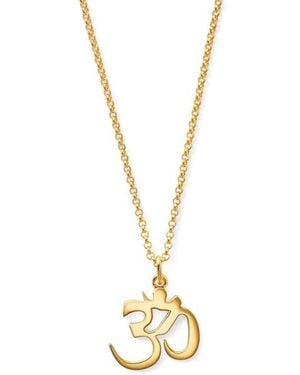Aspinal of London Om Pendant Necklace - Metallic
