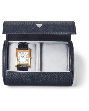 Aspinal of London Double Watch Roll - Blue