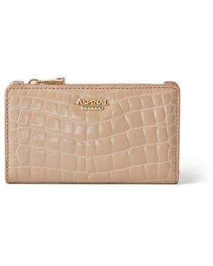 Aspinal of London Mayfair Coin & Card Leather Wallet - Pink