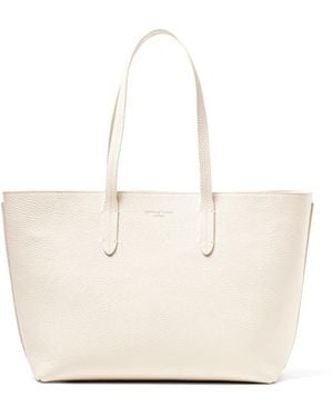 Aspinal of London Zipped East West Tote - White