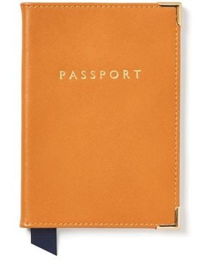 Aspinal of London Passport Cover - Orange