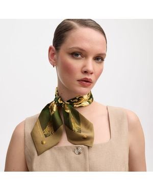 Aspinal of London Signature Silk Neck Bow - Green