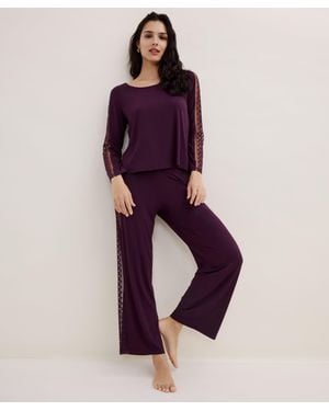 Aubade Sweet Obsession Top Mit Langen Ärmeln - Lila