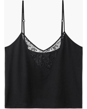 Aubade Lazy Days Top Mit Spaghetti Trägern - Schwarz