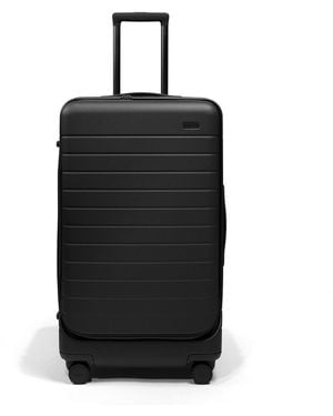 Away Travel Topside Medium Checked Suitcase Trunk - Black