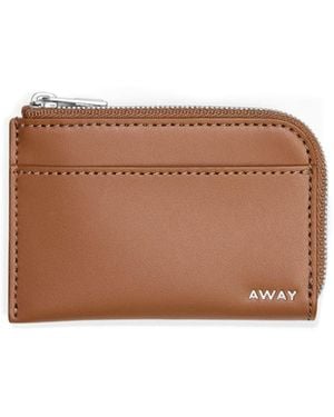 Away Travel Zip Card Case - Brown