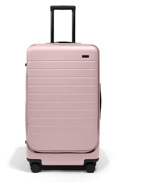 Away Travel Topside Medium Checked Suitcase Trunk - Pink