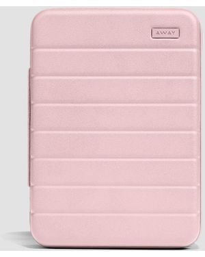 Away Travel Medium Checked Suitcase Tech Case - Pink
