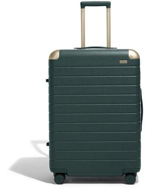 Away Travel The Aluminum Edge Medium Checked Suitcase - Green