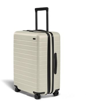 Away Travel The Checked Flex Expandable Suitcase - Natural