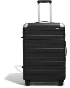 Away Travel The Aluminum Edge Medium Checked Suitcase - Black