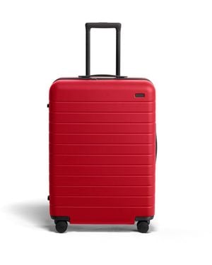 Away Travel The Checked Suitcase - Red