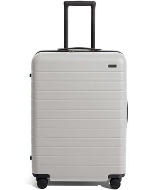 Away Travel The Checked Flex Suitcase - Grey