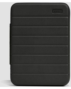 Away Travel Medium Checked Suitcase Tech Case - Black