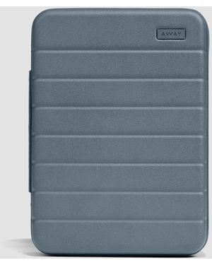 Away Travel Medium Checked Suitcase Tech Case - Blue