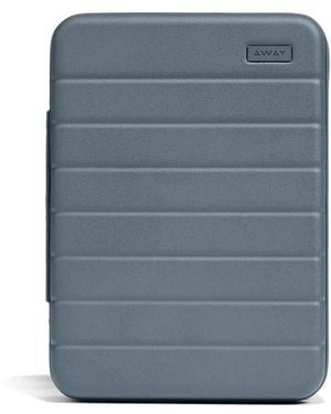 Away Travel Medium Checked Suitcase Tech Case - Blue