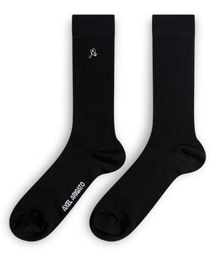 Axel Arigato A Logo Silk Socks - Black