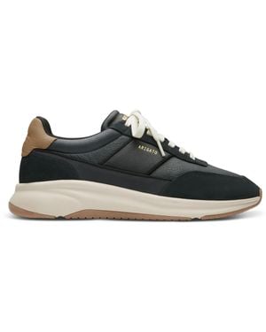 Axel Arigato Genesis Neo Runner Leather Suede Accents Sneakers - Black