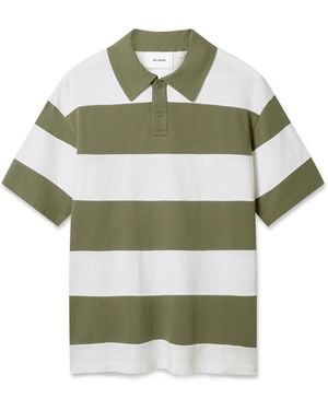 Axel Arigato Striped Polo T-Shirt - Green