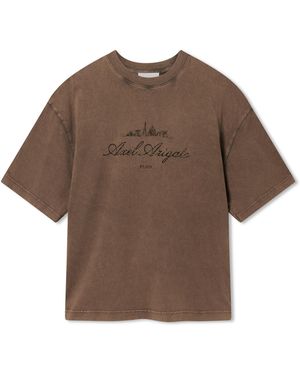 Axel Arigato Paris Washed Sky T-Shirt - Brown