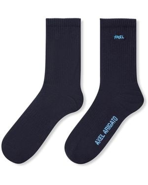 Axel Arigato Floral Logo Socks - Blue