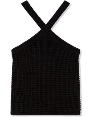 Axel Arigato Halter Crochet Tank - Black
