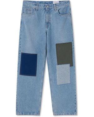 Axel Arigato Zine Embroidered Patch Jeans - Blue