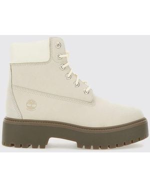Timberland Platform Boots Leather Waterproof - Natural