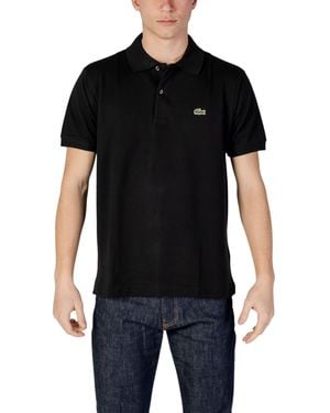 Lacoste Short Sleeve Polo Shirt With Button Fastening - Black