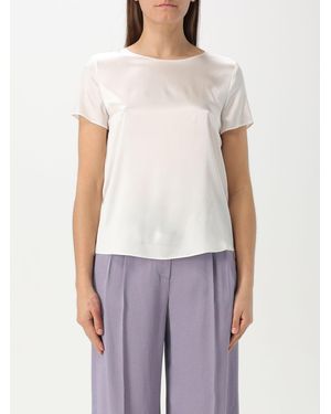 Emporio Armani Silk Short Sleeve Blouse - White