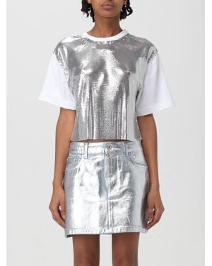 Rabanne Chainmail Tshirt Mesh Top - White
