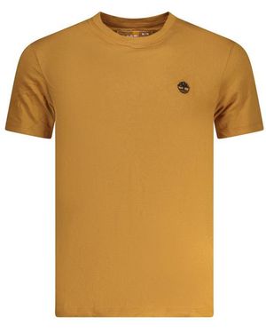 Timberland Brown Cotton Men T - Yellow