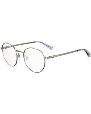 Moschino Round Metal Frames Eyeglasses - Metallic