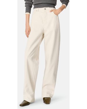 Bottega Veneta Wide Leg Jeans - Natural