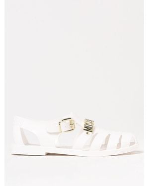 Moschino Jelly Sandals Logo Buckle - Natural