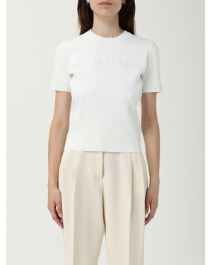 Max Mara Knit Short Sleeve Top - White