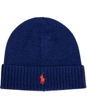 Ralph Lauren Wool Cap With 100% Wool Composition - Blue