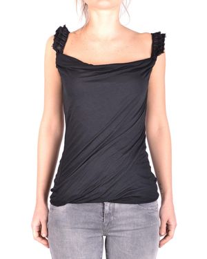 DSquared² Draped Cowl Neck Sleeveless Top - Black