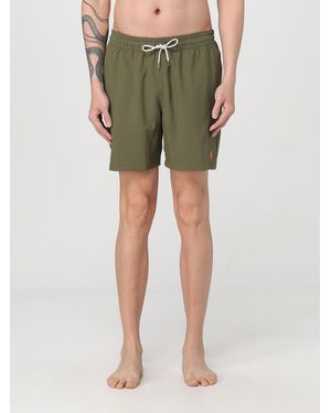 Ralph Lauren Classic Fit Swim Trunks Solid Quickdry - Green