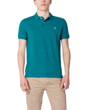 U.S. POLO ASSN. Classic Pique Polo Shirt Short Sleeves - Blue