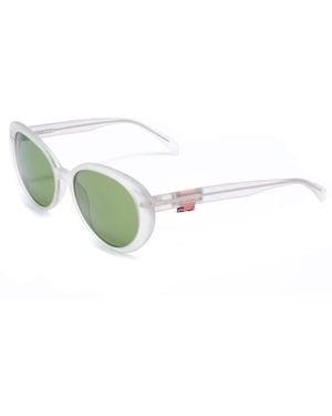 Italia Independent White Acetate Sunglasses - Green